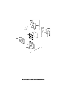 Air Cleaner Diagram and Parts List for 210300 0035-1142 Briggs and Stratton Engine